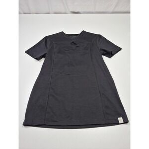 Lalabu Shirt Womens Medium black Nursing Babywearing V Neck Tunic Pouch Top